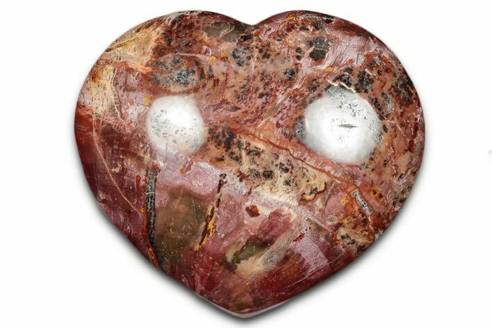 Polished Triassic Petrified Wood Heart - Madagascar #341720
